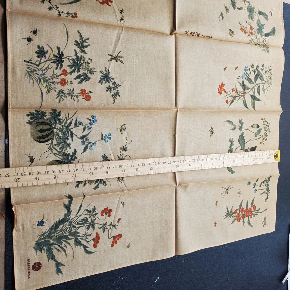 Korean Silk Handkerchief Cho-chung-do Sin Saimdang Joseon Dynasty Art 20x20